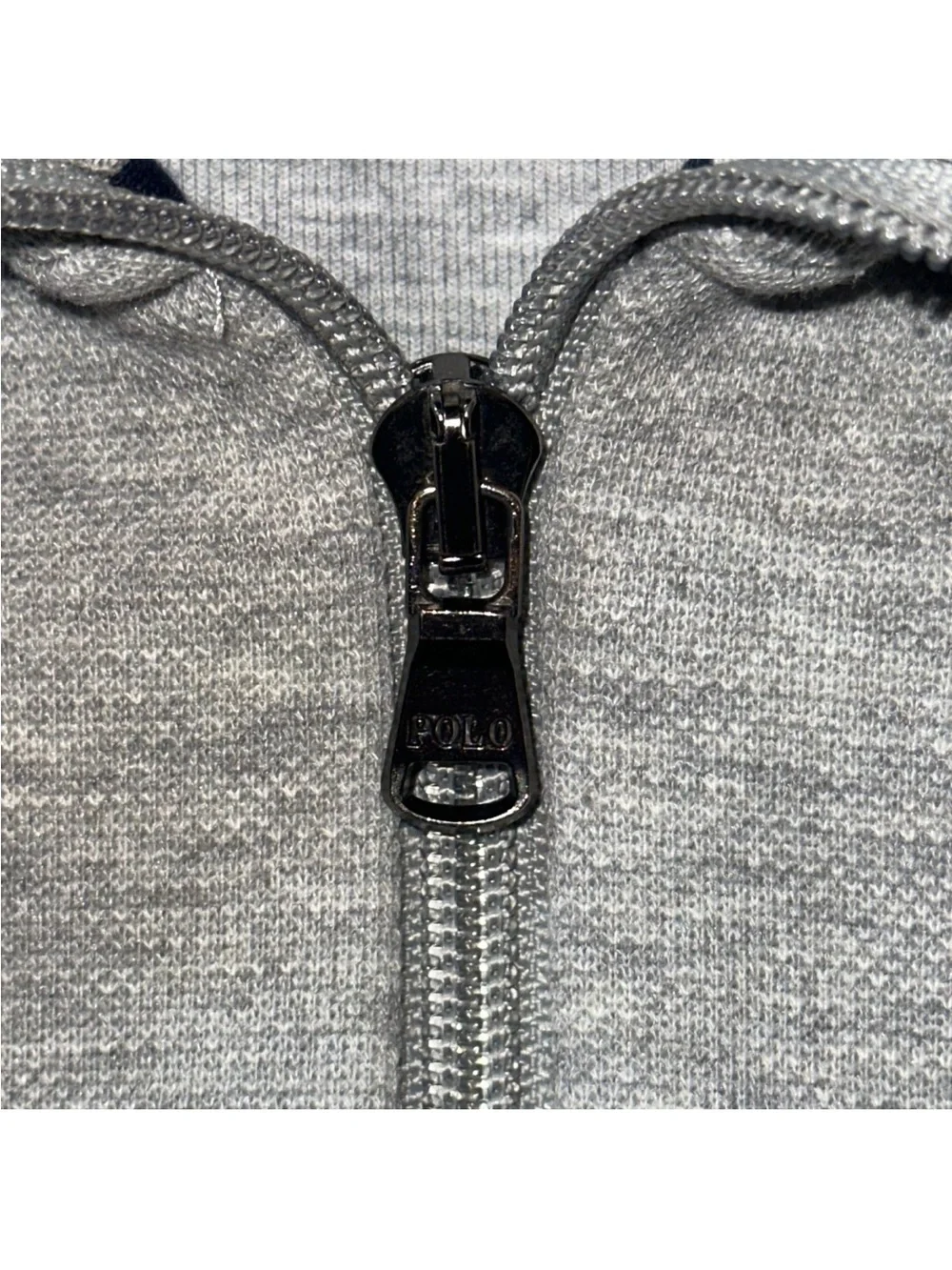 Polo Ralph Lauren Men XL Heavyweight Full Zip Sweatshirt Colorblock Gray Navy